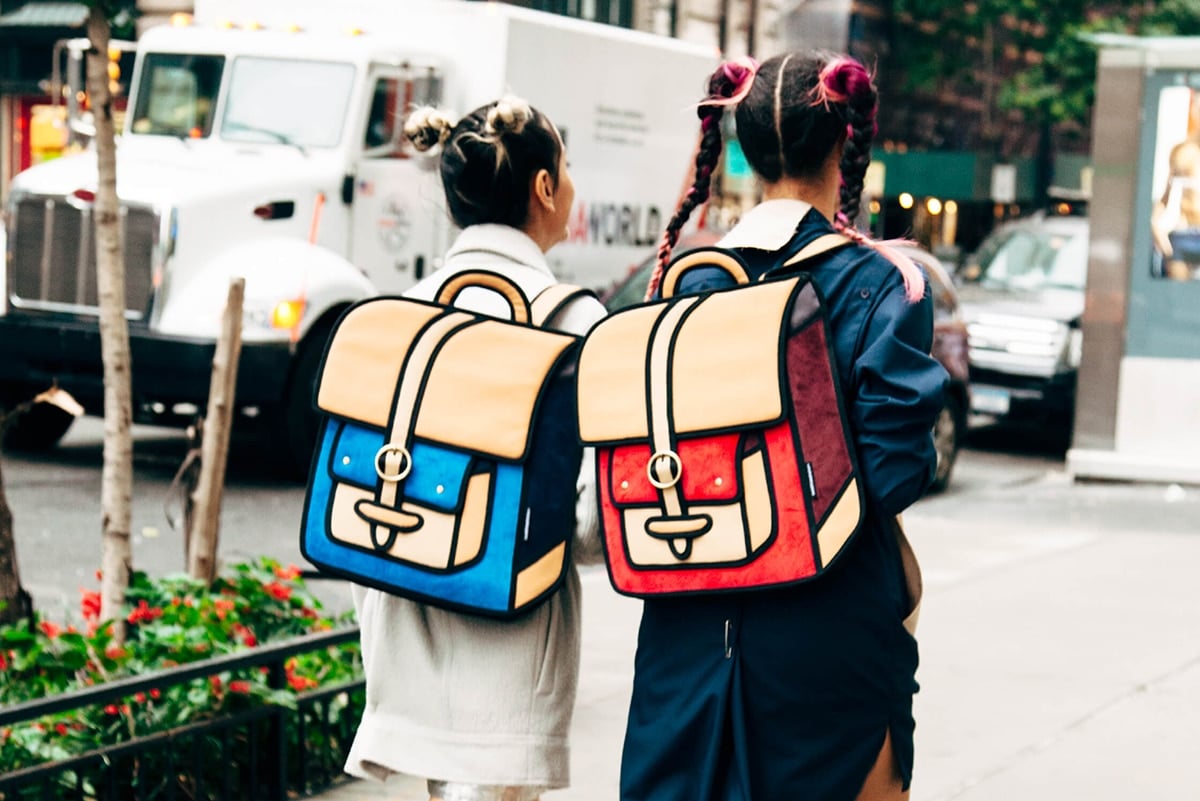 cartoon looking bags