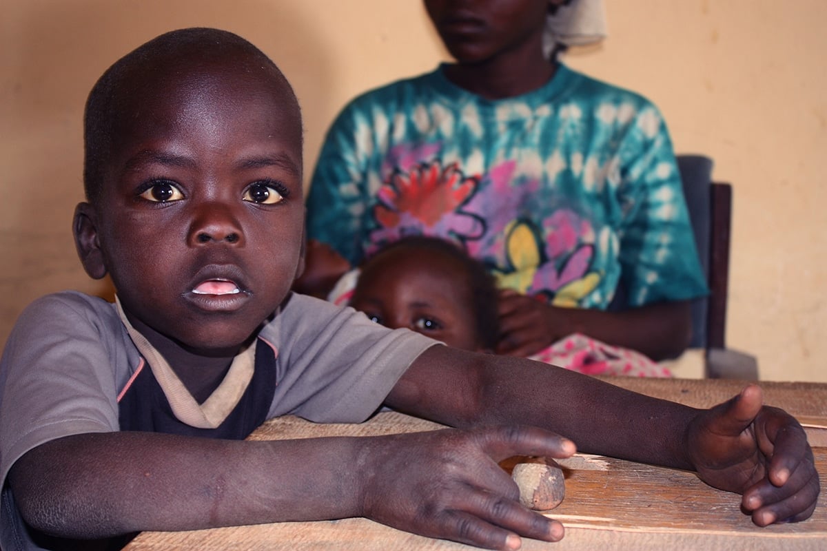 Moses Luka, 5, was orphaned after Boko Haram fighters killed his parents in December. Now, he lives in a refugee camp with his aunt in Yola, northeastern Nigeria. January 17, 2015. Photo by Chika Oduah