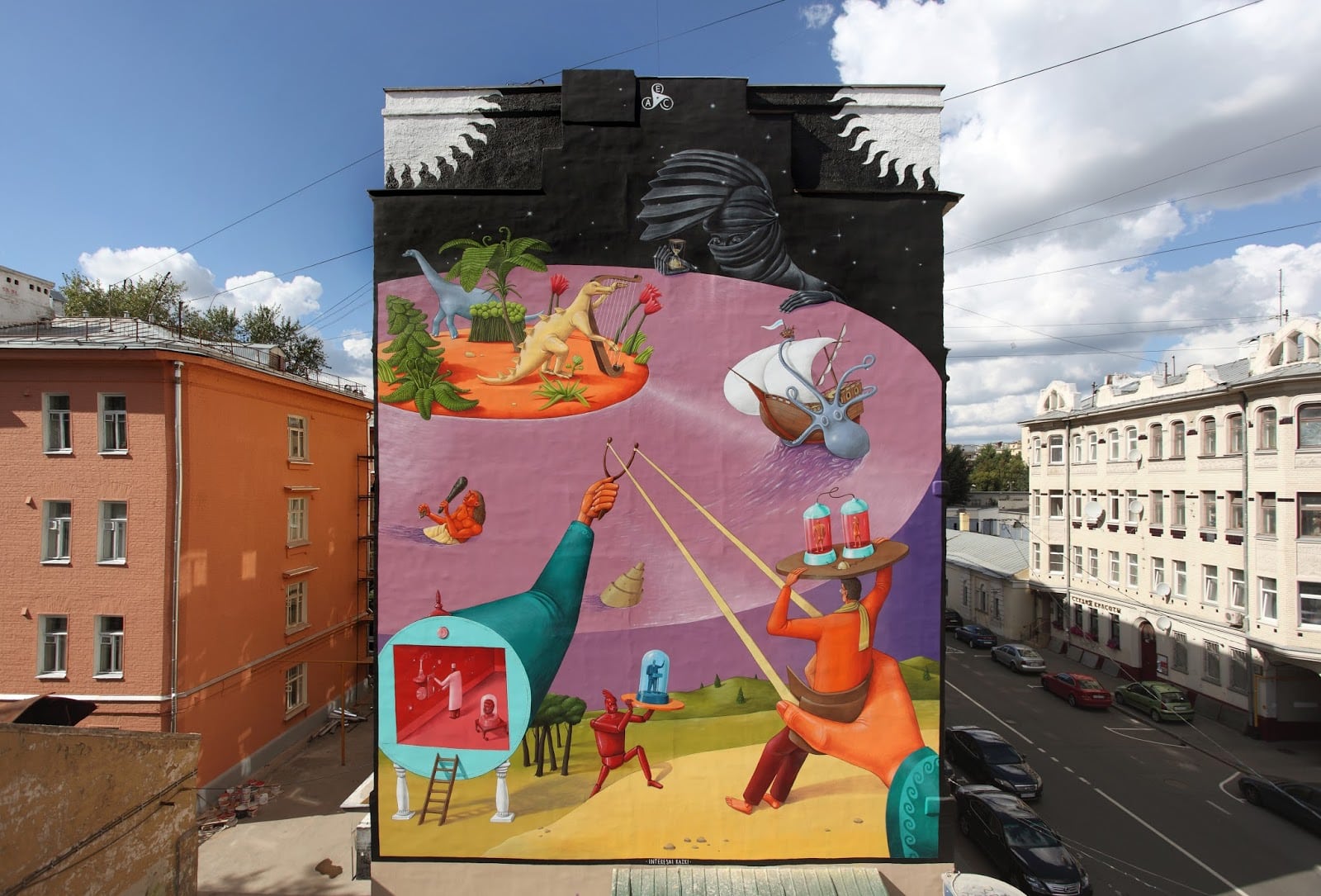 time-machine street art kiev