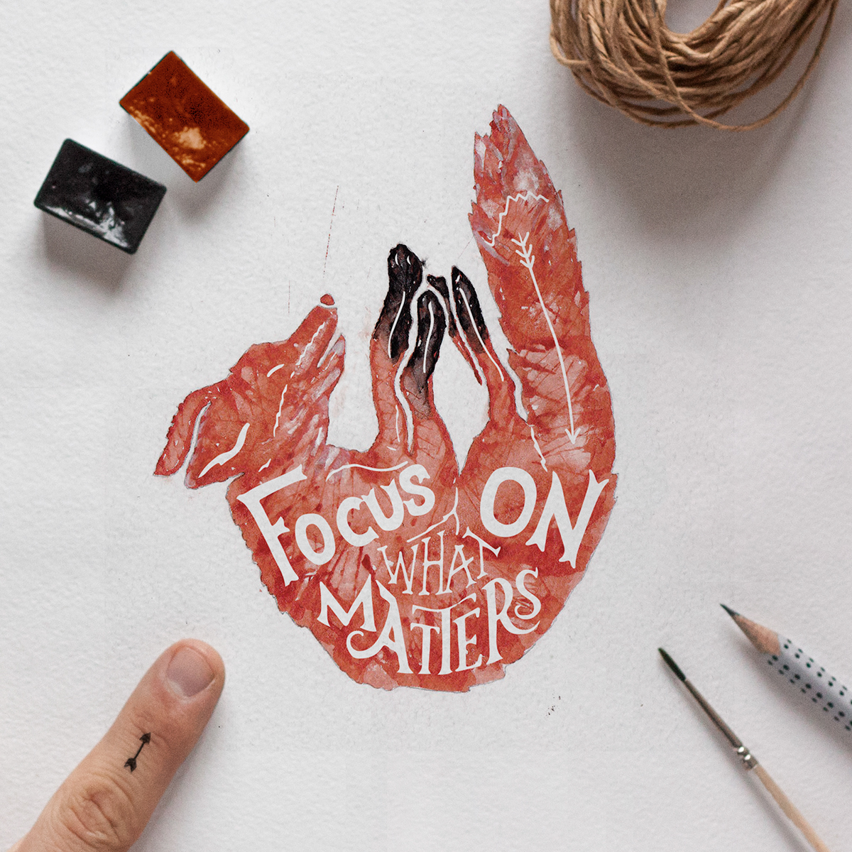 Focus On What Matters lettering calligraphy 
