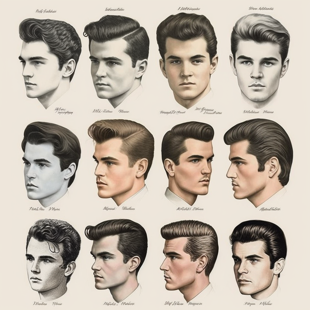 1960s hairstyles for men vintage comparison 