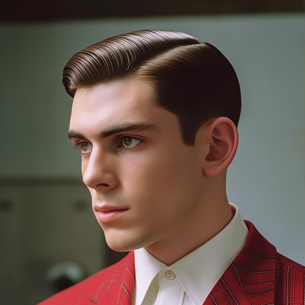 side part typcial 1960 Men's Hair Styling Products gel hairstyle
