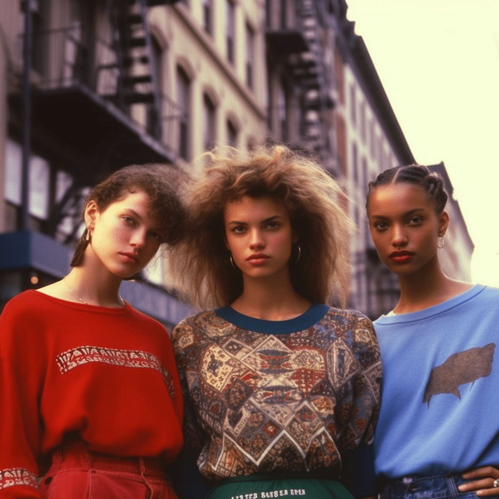 ai fashion editorial 90s-inspired top models