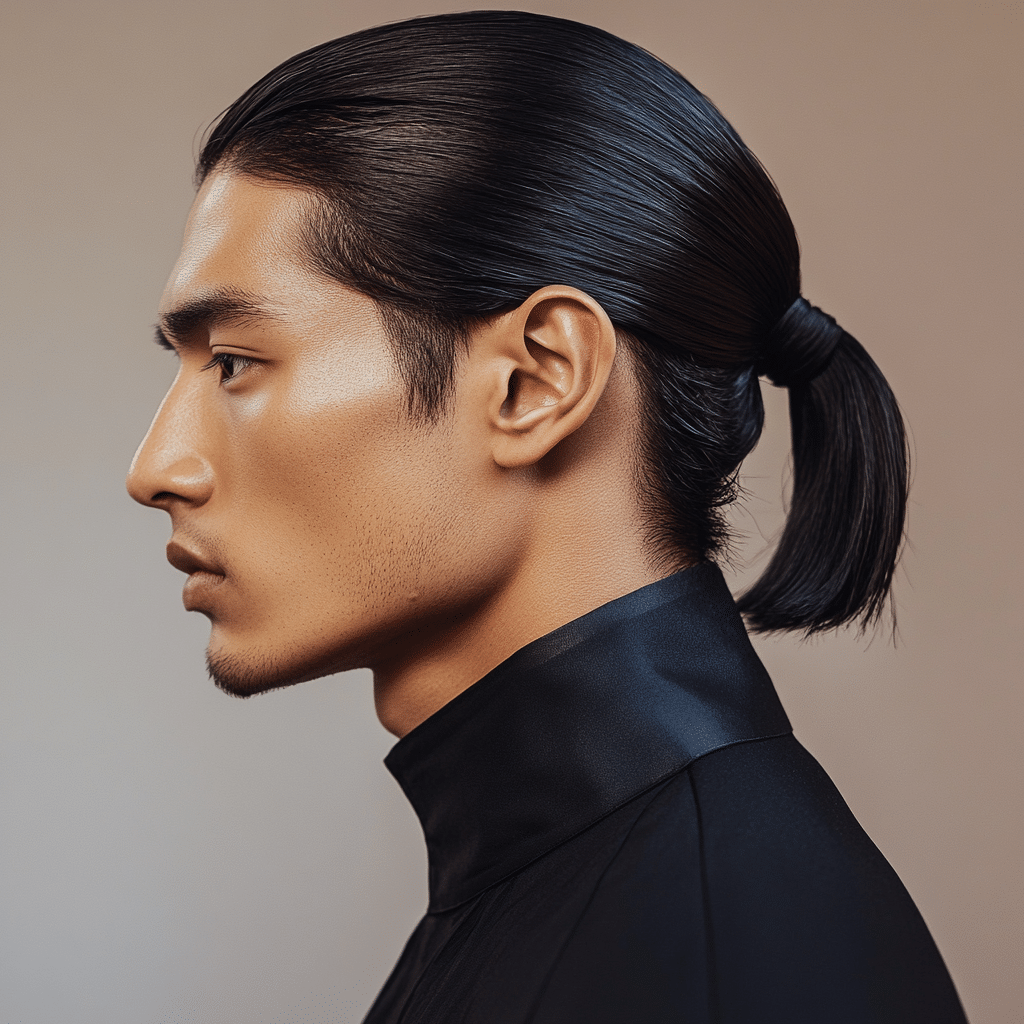 men ponytail