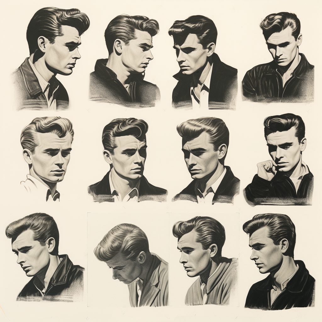 1950s Hairstyles for Men Chart