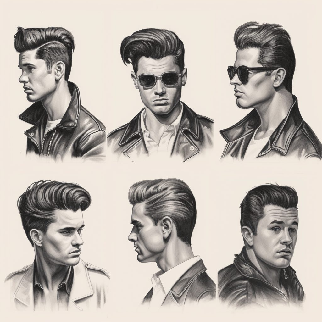 Greaser Look 1950s Hairstyle for Men