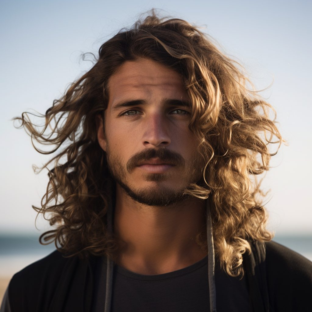 long flow natural male hairstyle