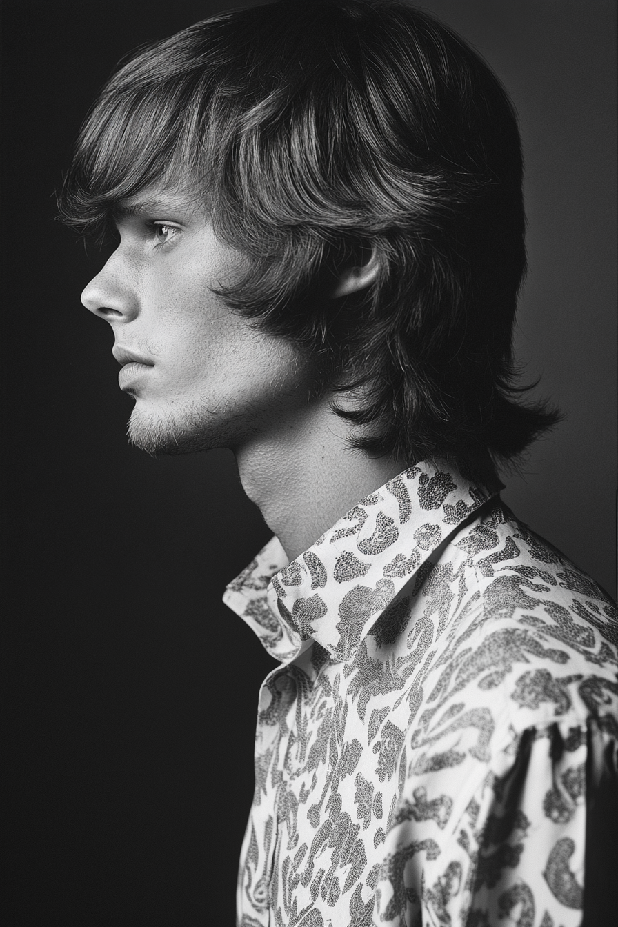 classic 70s shag cut men