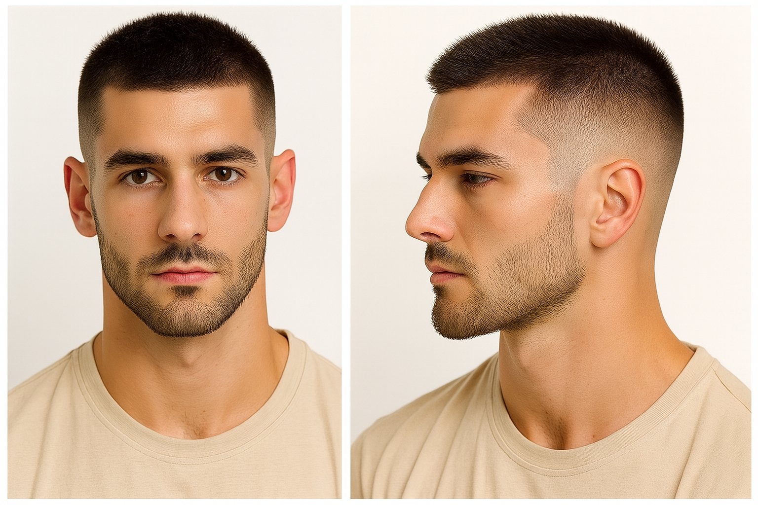 crew cut short simple mens haircut