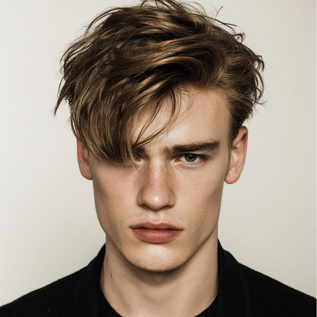 Messy Side-Swept low maintenance hair style