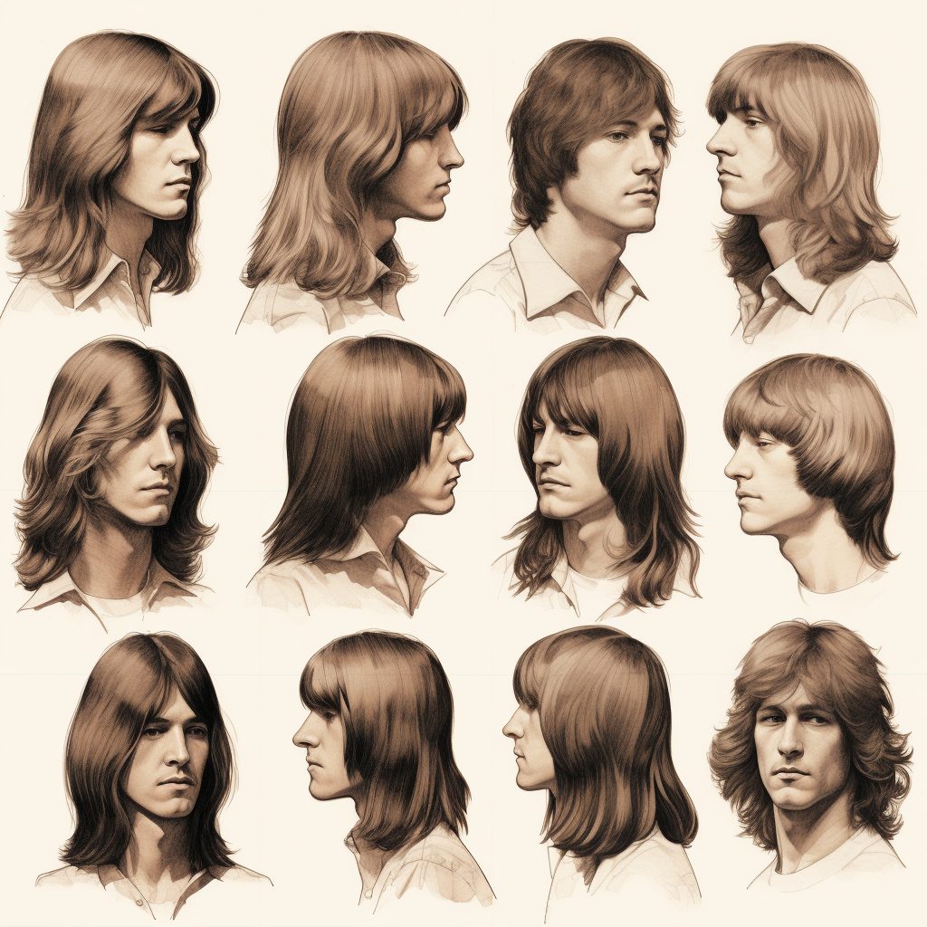 70s Shaggy Haircut for Men Chart