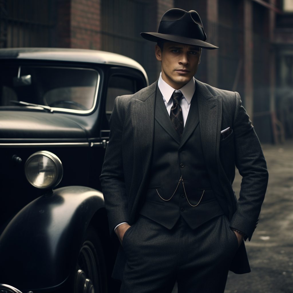 1920's Men's Gangster Fashion photo editorial