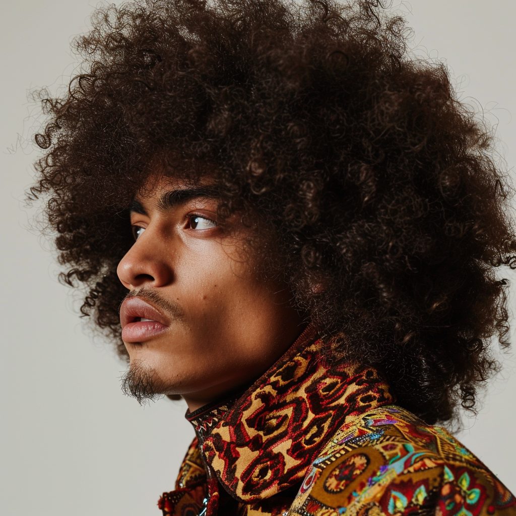 guy with afro hair curly hair for men