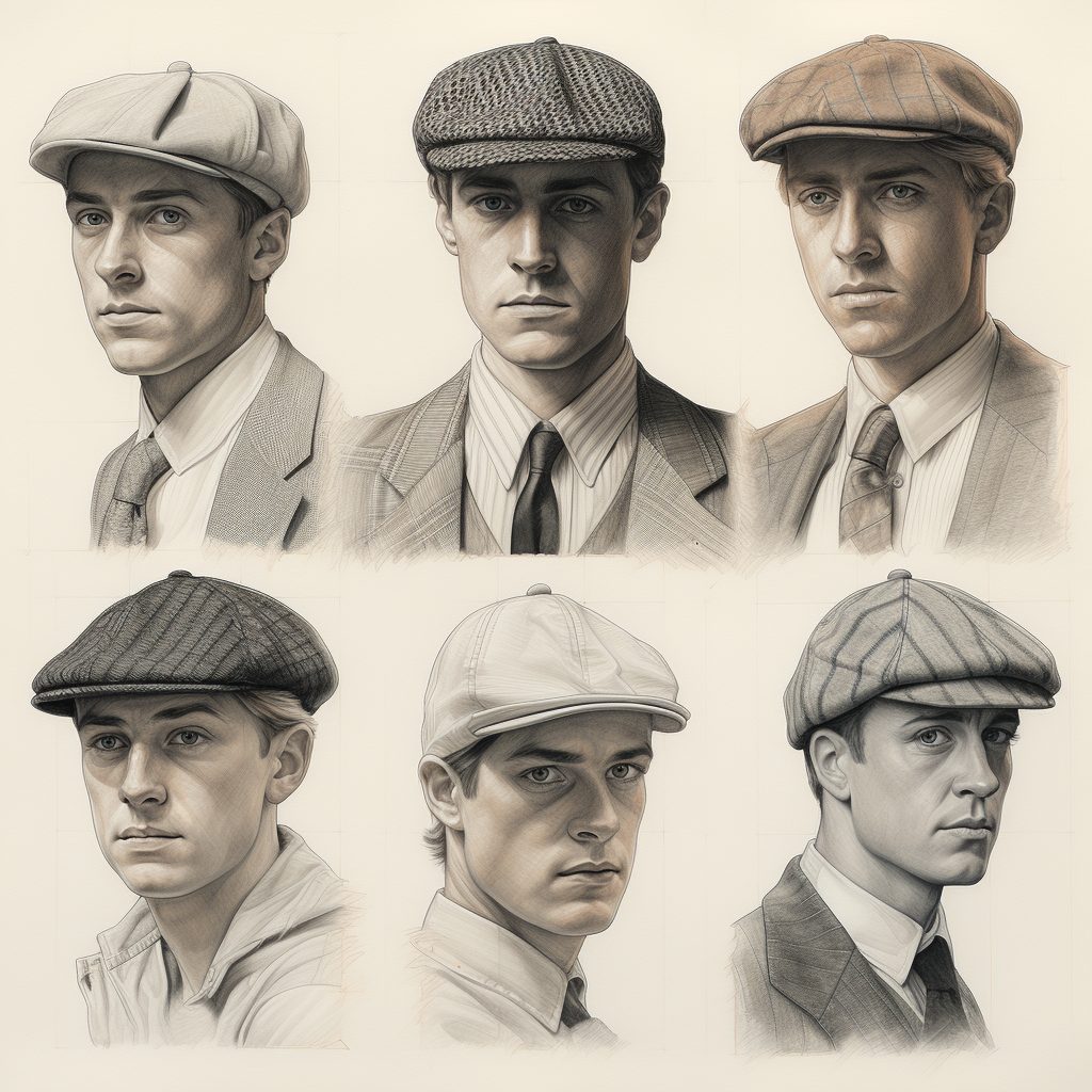 different 1920s men's cap styles