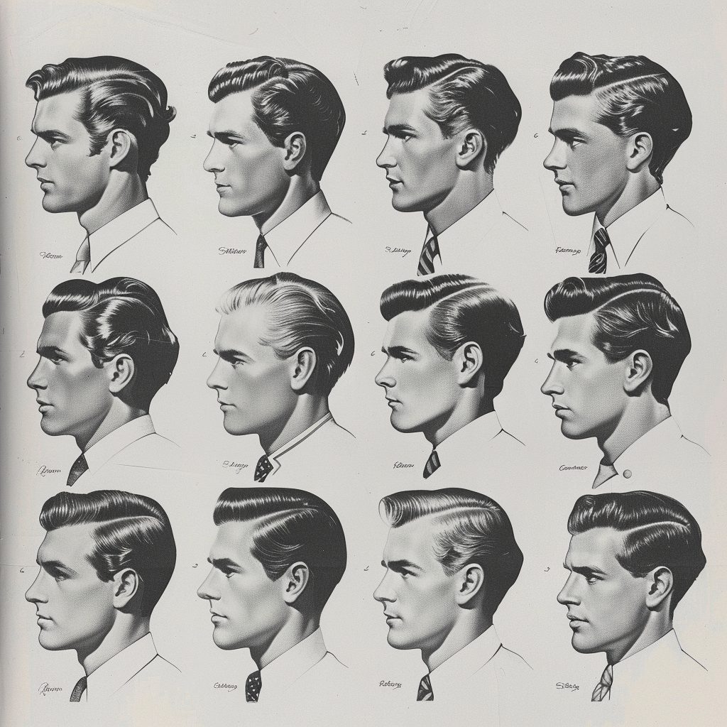 1940 men's hairstyles - Haircuts Chart - Male hairstyles through the decades
