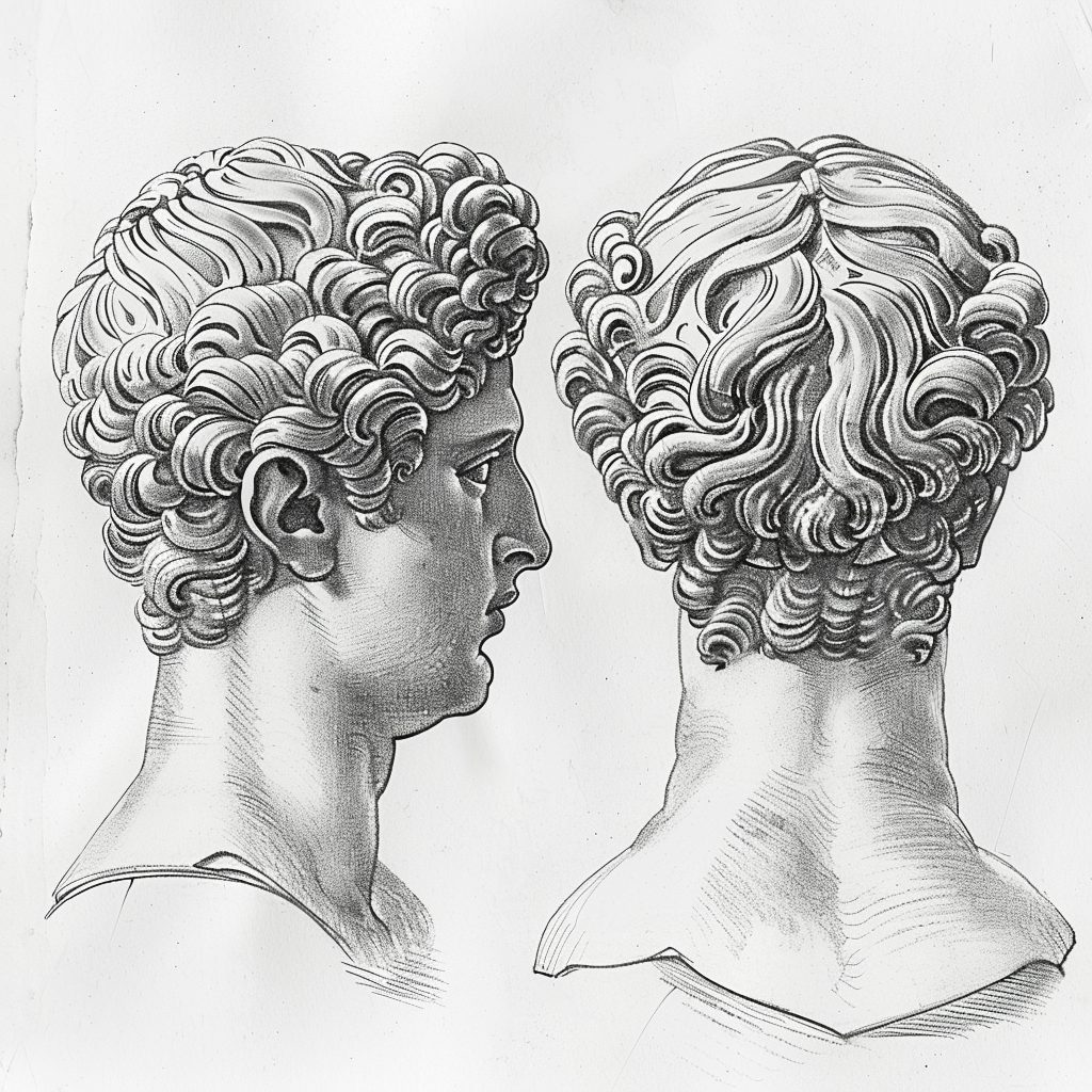 Greek Curls in Roman Men's Hairstyles