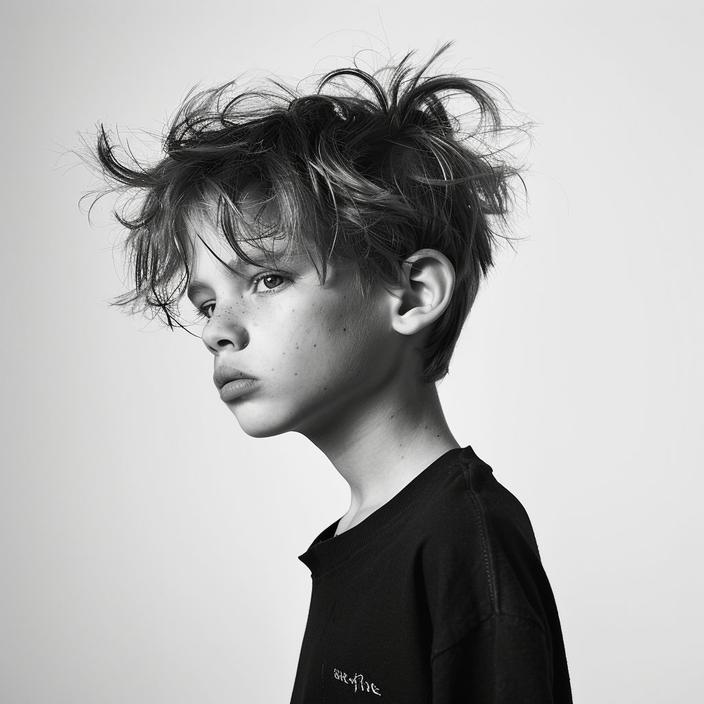 wavy hairstyle for kids