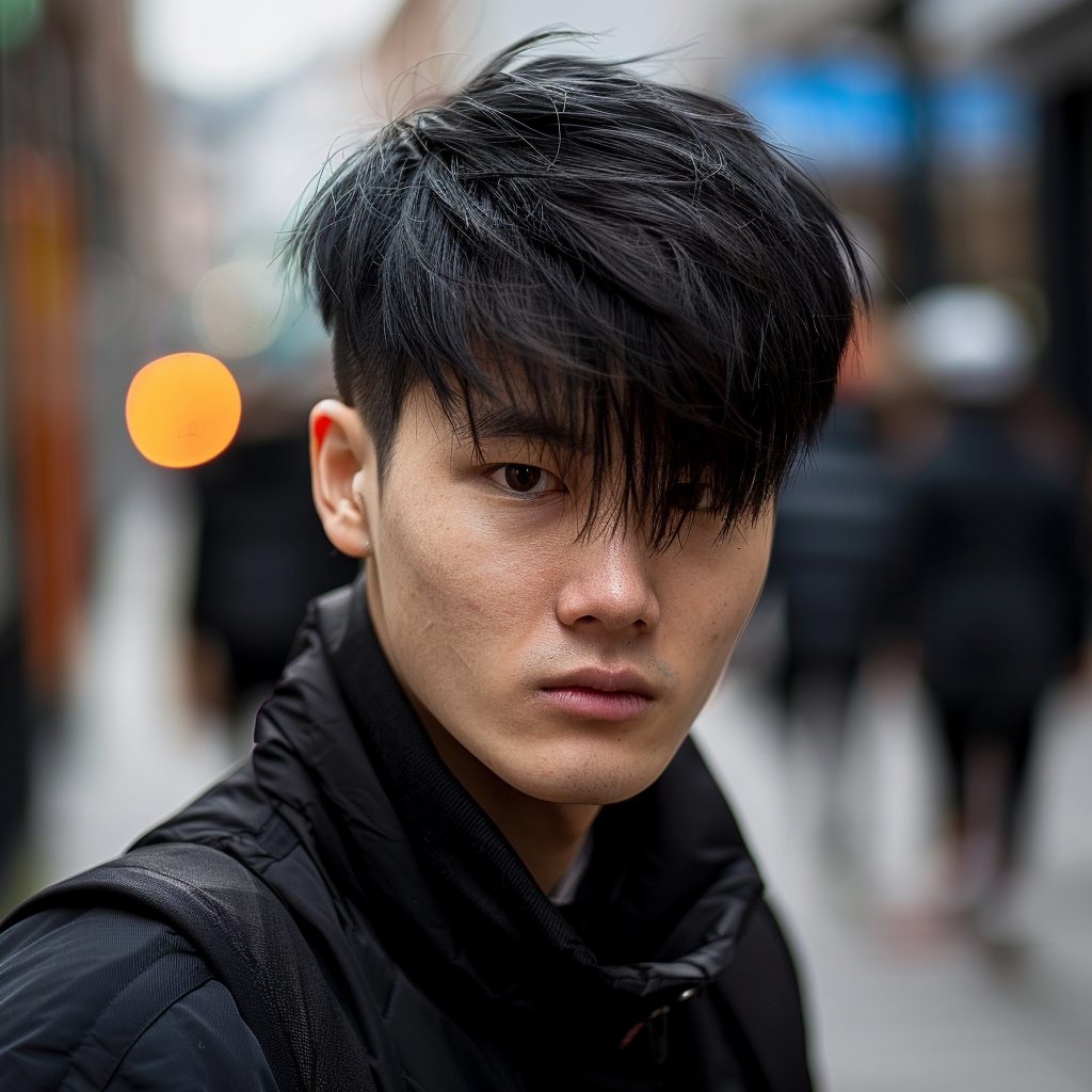 Asian Model fringe haircuts for males