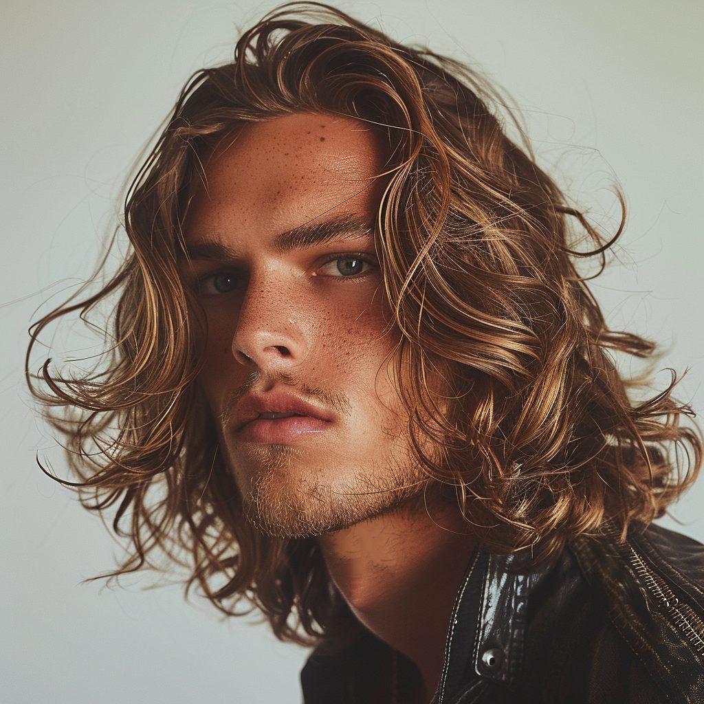 surfer hairstyle for males with long hair 