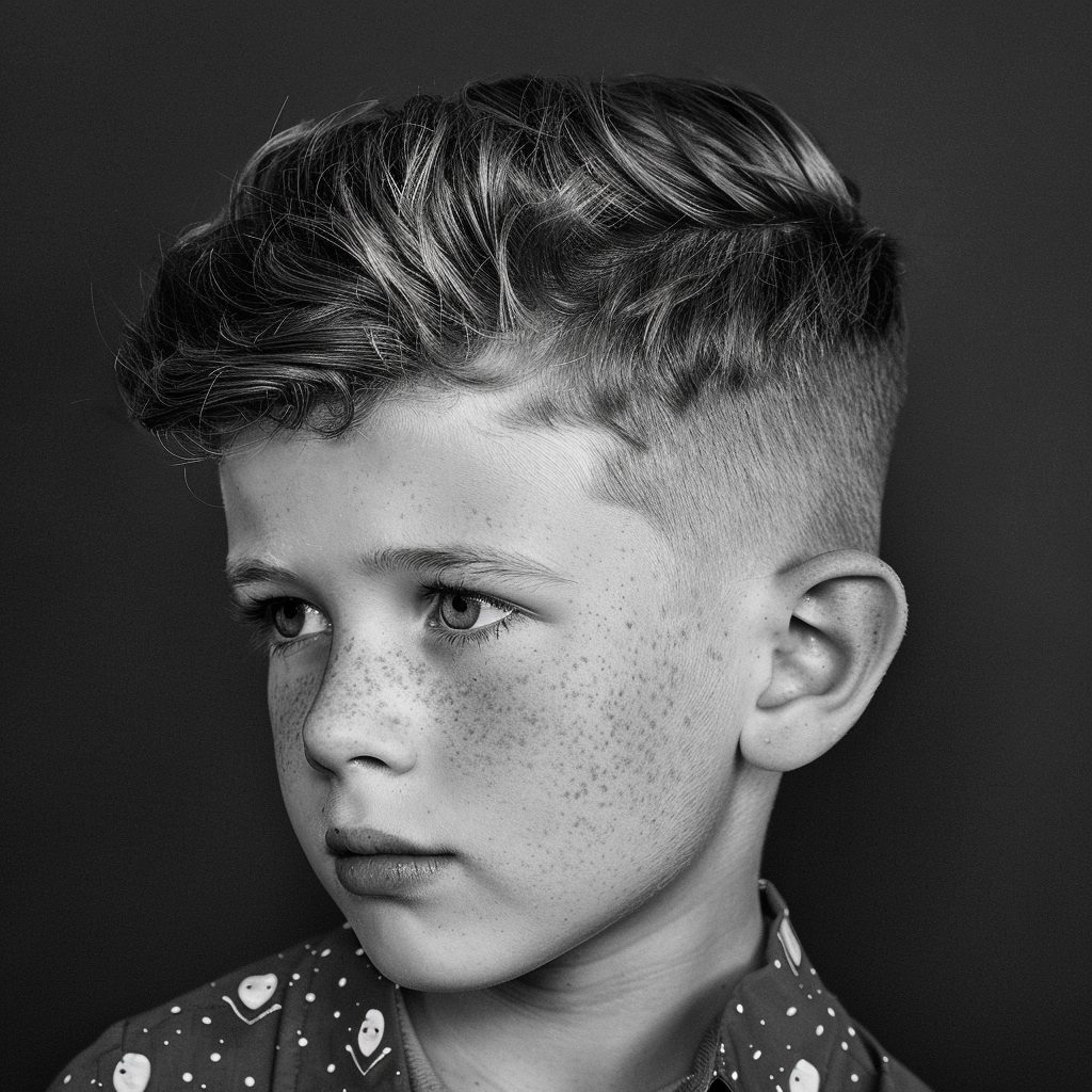 taper fade boys hairstyles - haircuts for kids 2024