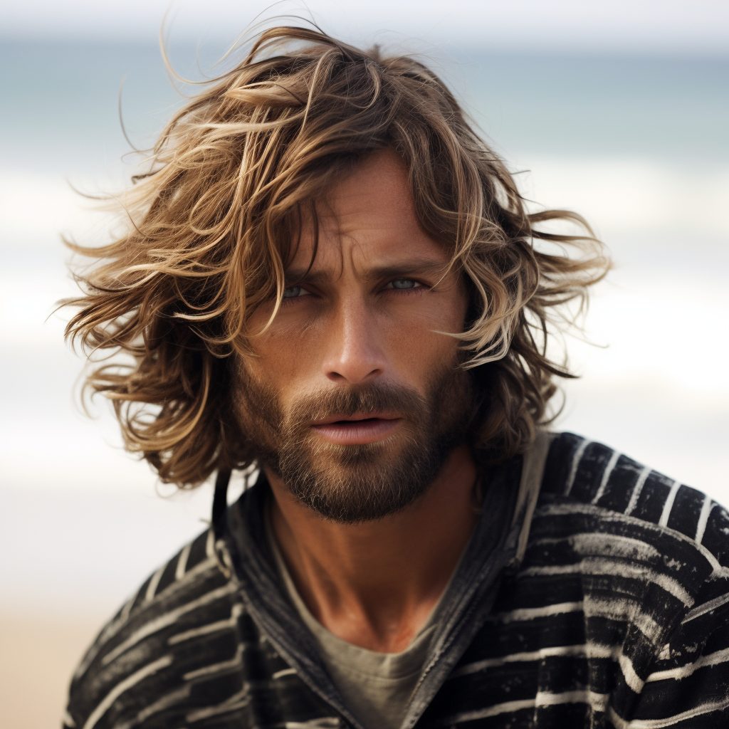 long and wavy hair for men