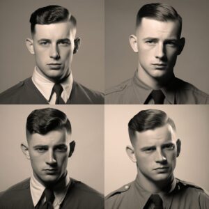 military high fade comb over