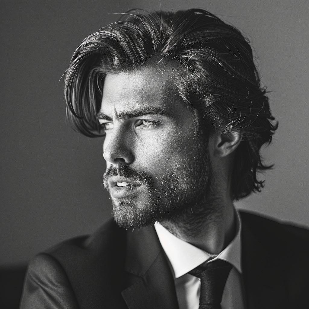 mid length professional hairstyles and business appropriate haircut for men
