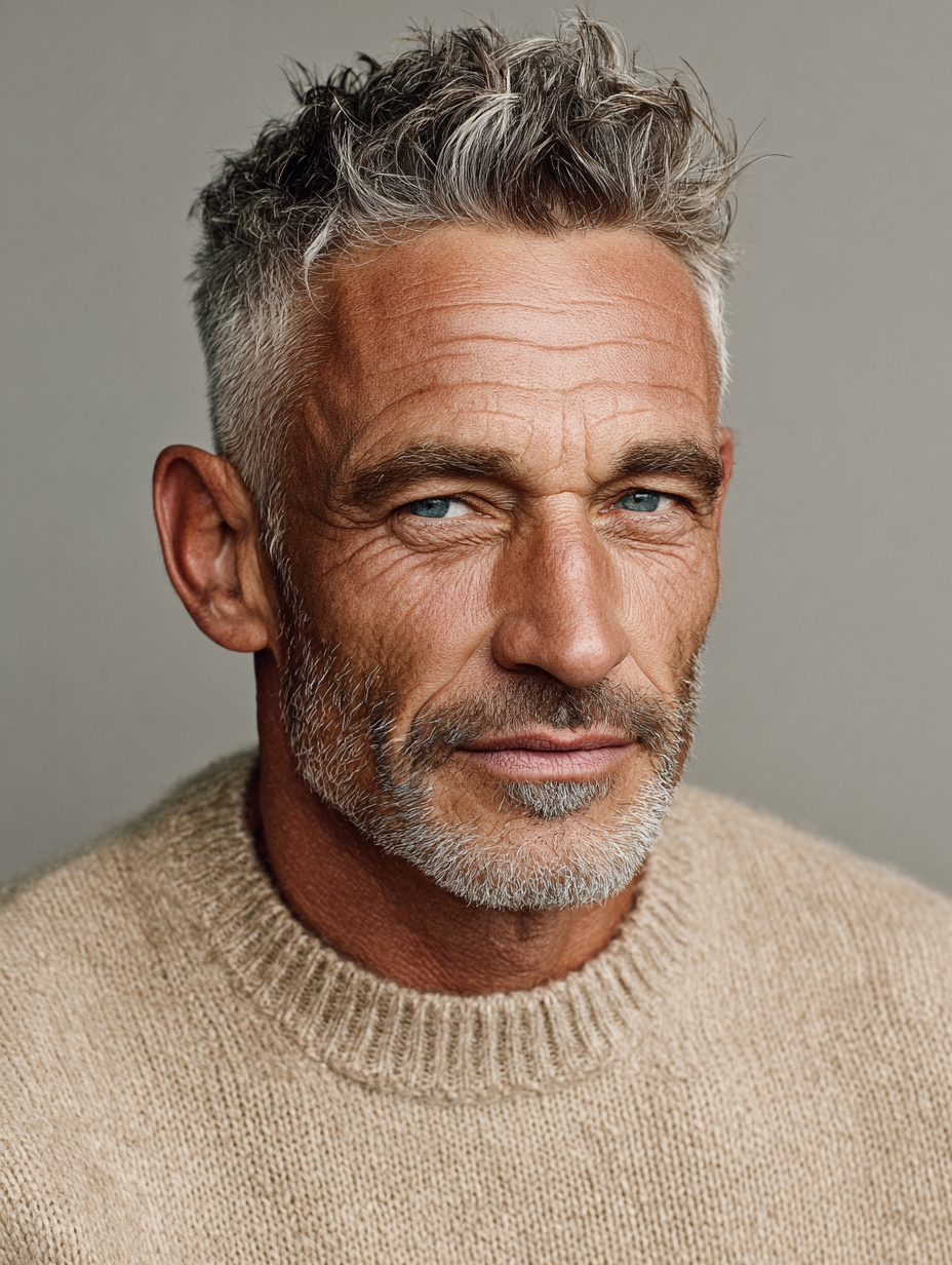 salt and pepper hair men