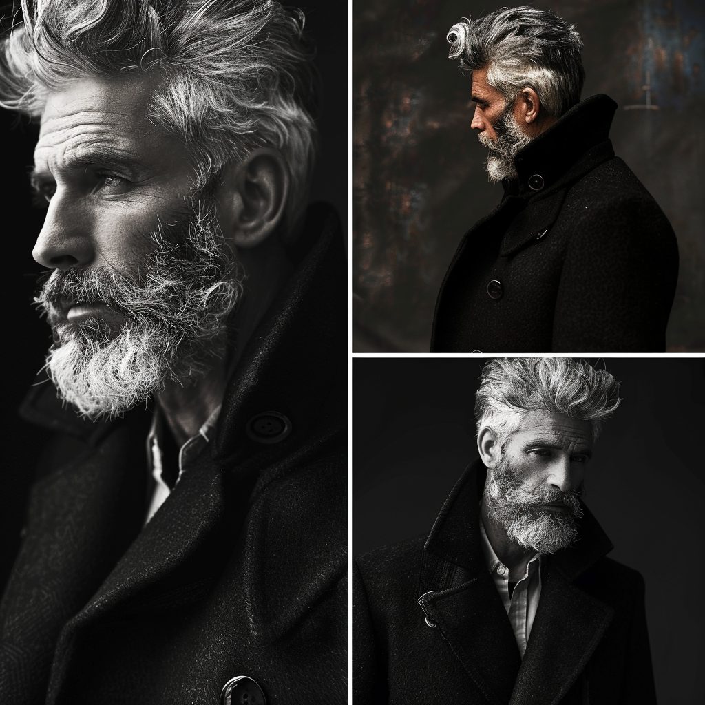 silver fox hairstyle - gray hair