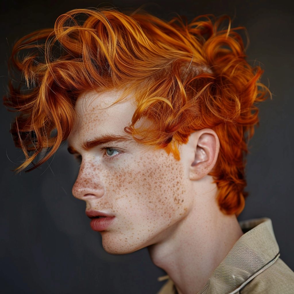 vibrant copper hair color for men