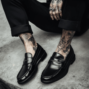 men's black dress shoes