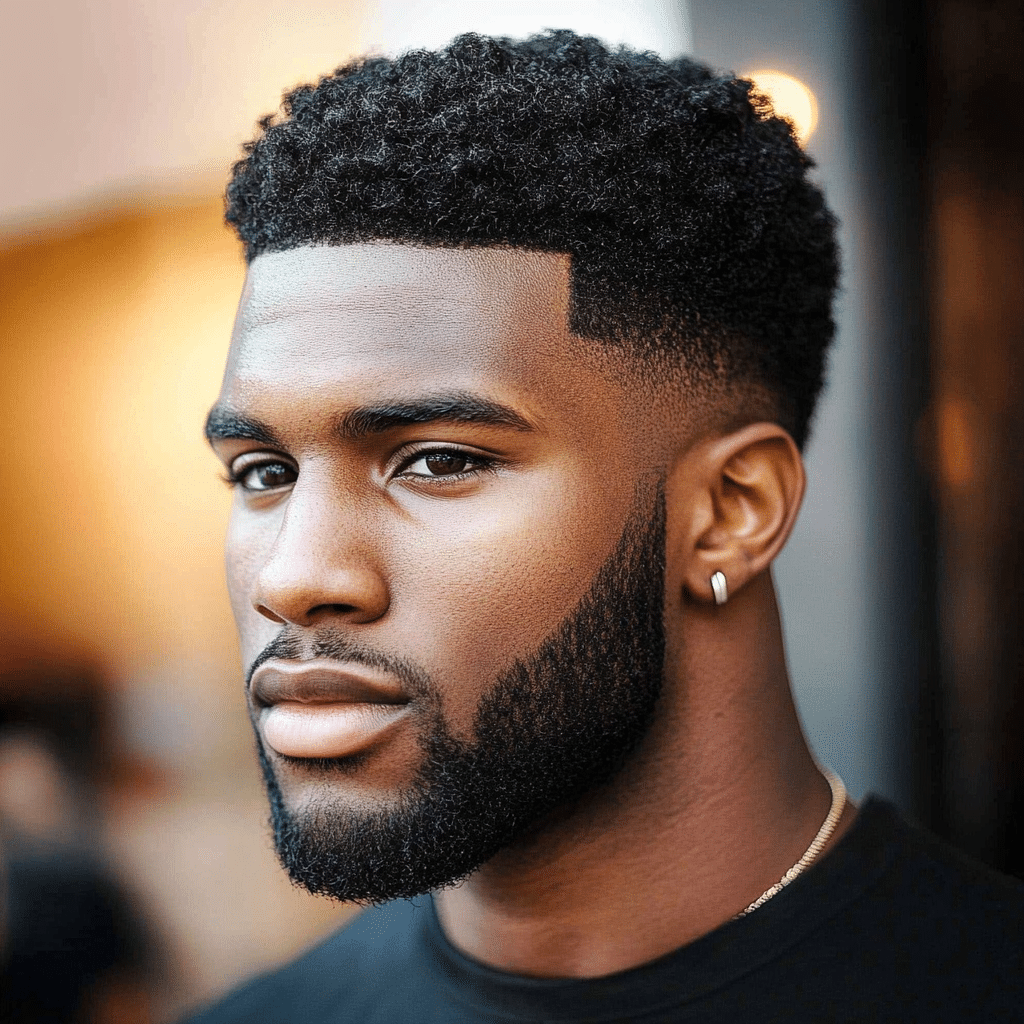 low taper fade black male