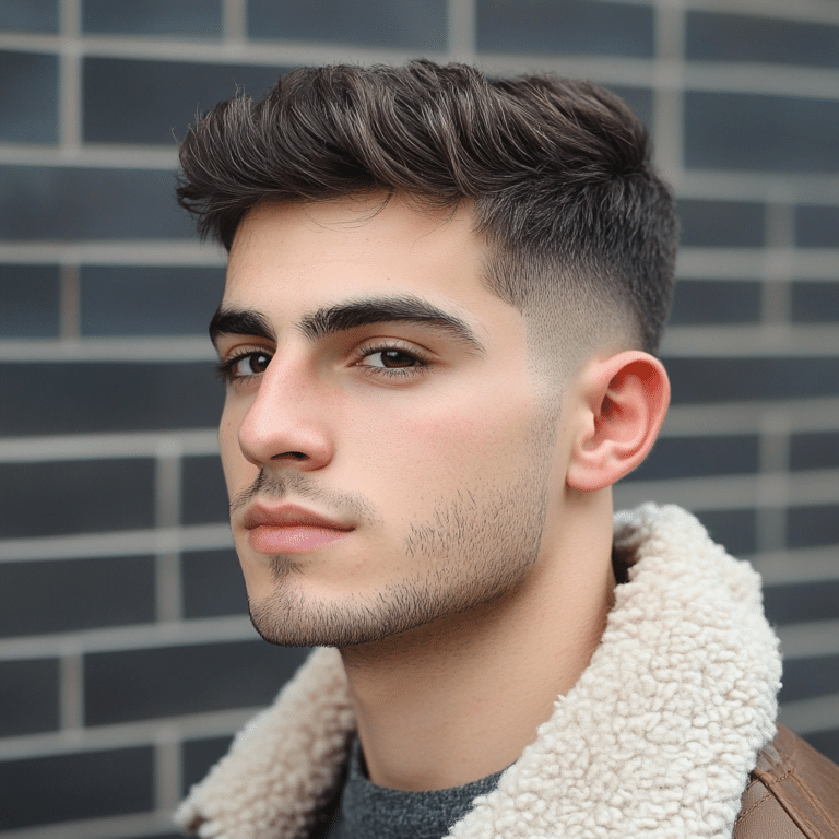 Mid Taper Fade Fluffy, Curly, Straight, and Messy Hair for Men
