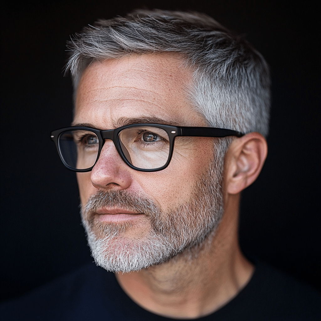 fine hair short hairstyles for over 50 with glasses