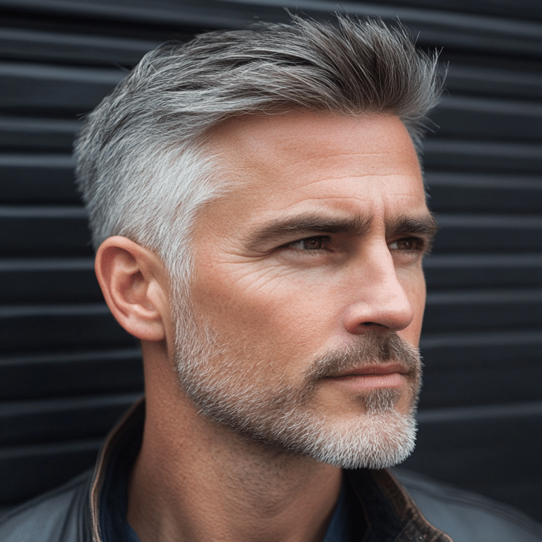 Trendy Short Gray Hairstyles: Stylish Cuts for Older Men Embracing Natural Gray