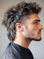 modern mullet - long hair low taper fade