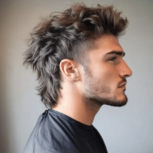 modern mullet - long hair low taper fade
