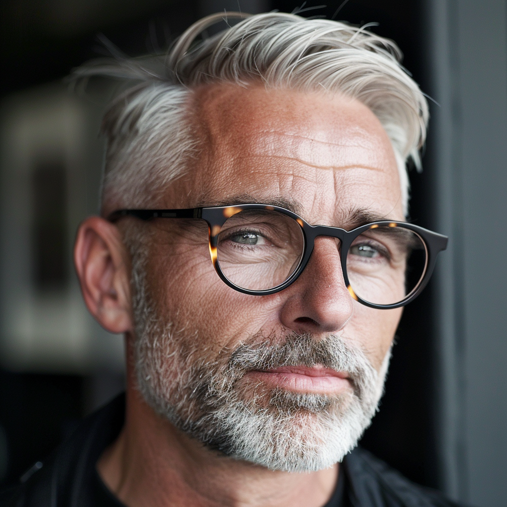 Stylish Hairstyles for Men Over 50 with Glasses VAGA magazine