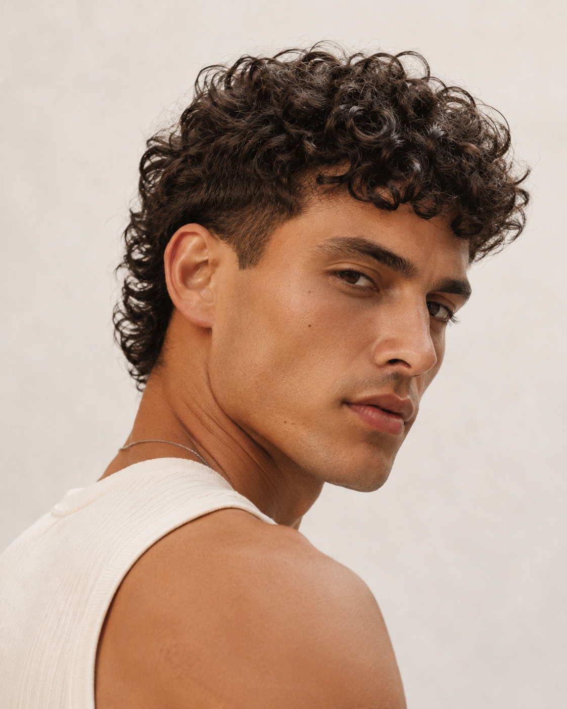 Curly Mullet Haircut