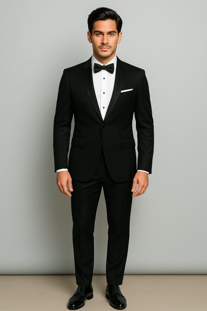 formal shoes with black tuxedo