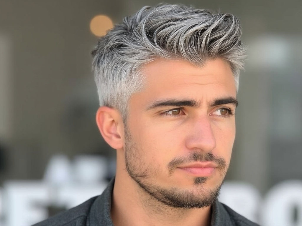 short grey hairstyles for men