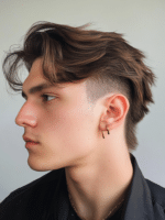 middle part mullet