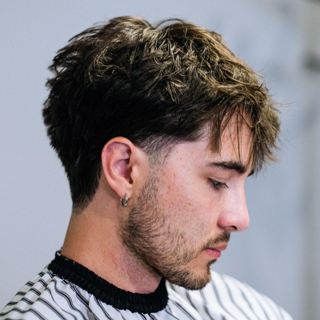 Blowout Taper with Textured Fringe and Other Blowout Styles for Men