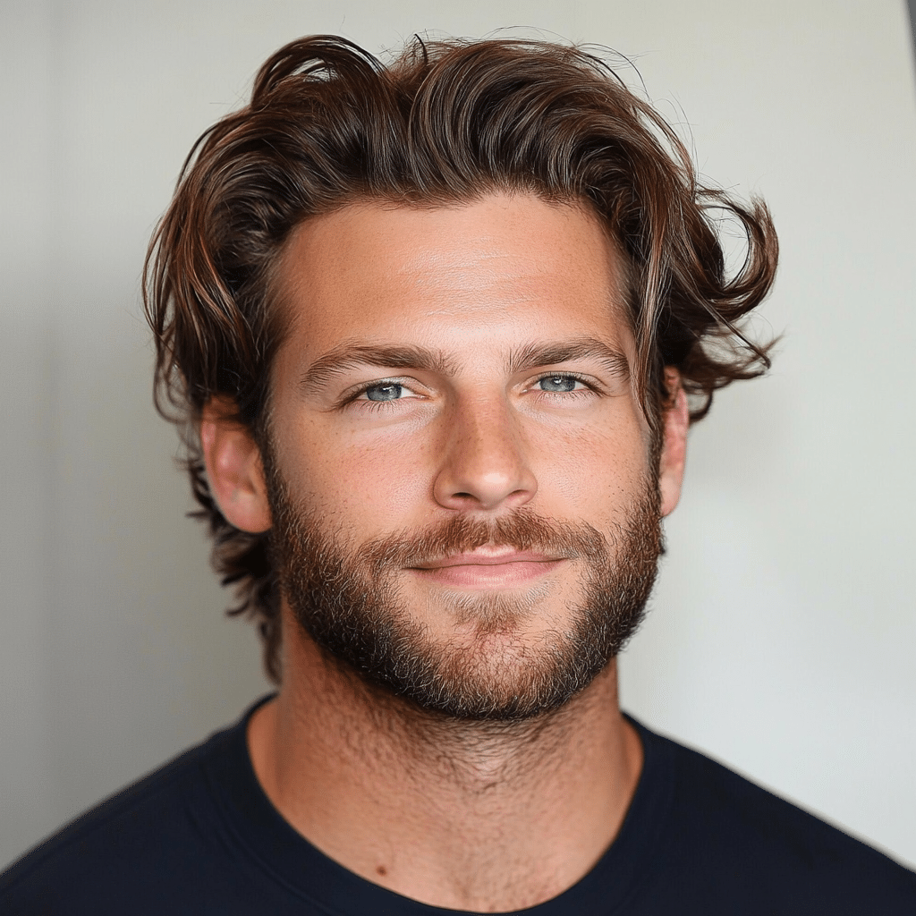 medium length mens flow haircut