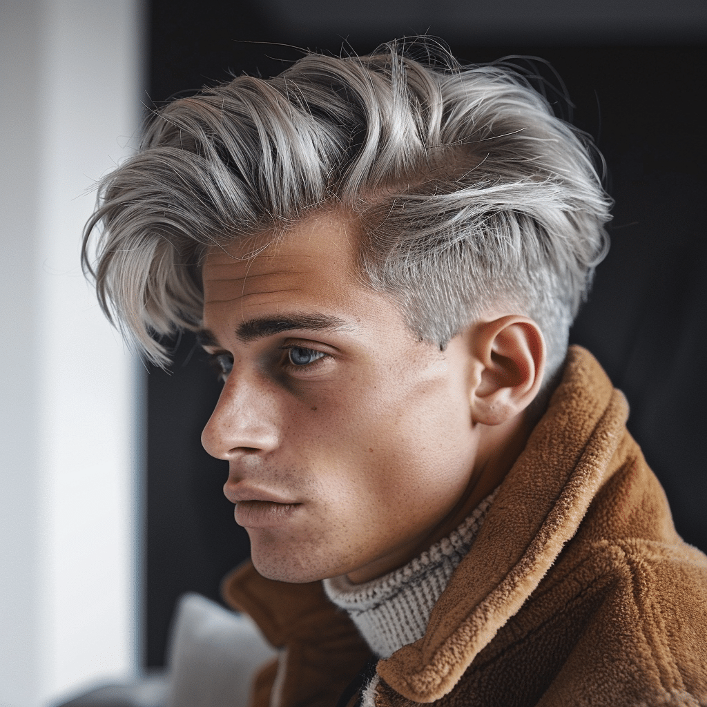 guy with silver dyed hair