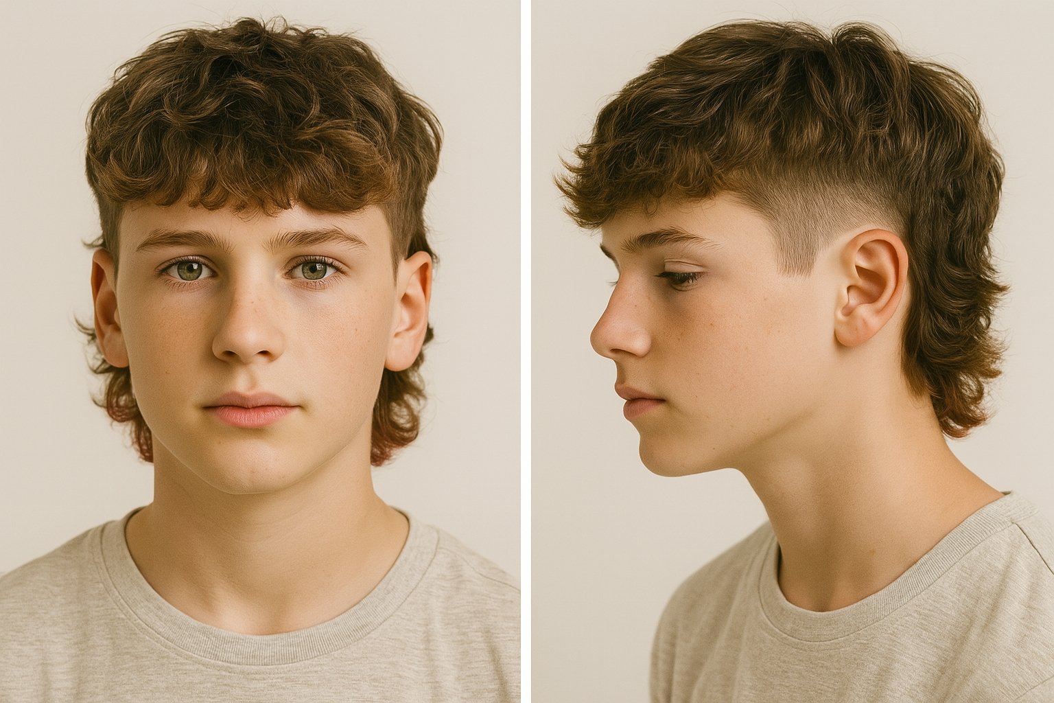 Teen Boy Haircuts - mullet with fade sides