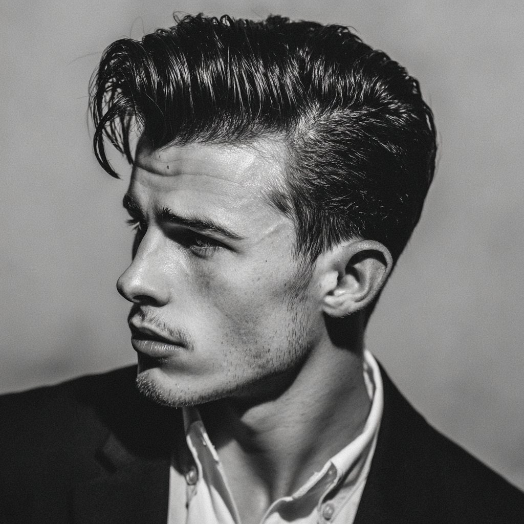 messy greaser hair pompadour