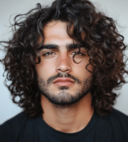 men's long curly haircuts