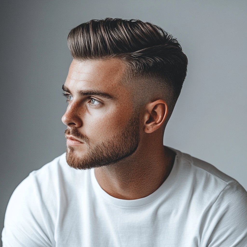 mid length side parted