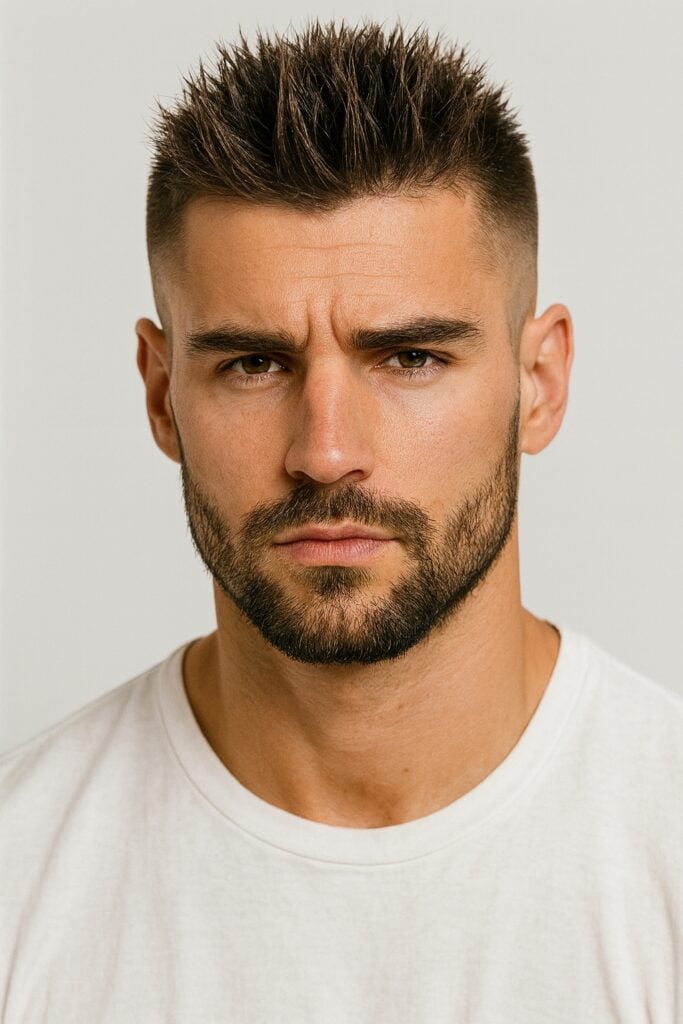 spiky short hair